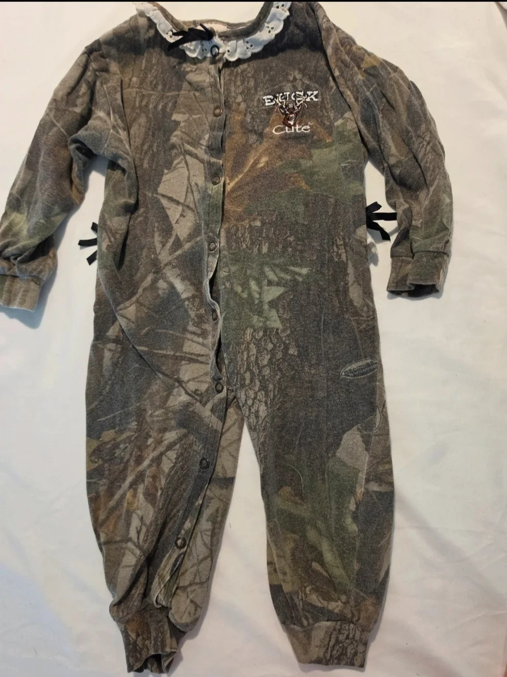 Vintage Jordan Lee Originals 18-24M Camo Buck Cute Romper Made in USA